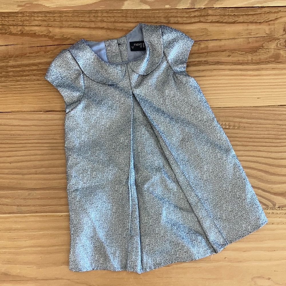 Next baby girl silver dresse